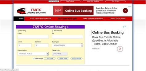 Book Your Tickets - TSRTC Online Booking - Tour Operators In SR Nagar ...