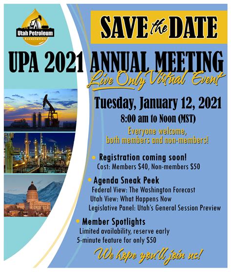 Save the date – UTAH PETROLEUM ASSOCIATION