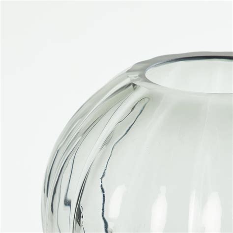 Buy Brian Glass Ribbed Vase from Home Centre at just INR 1699.0