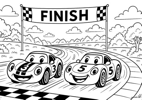 Race Car Printable Coloring Pages
