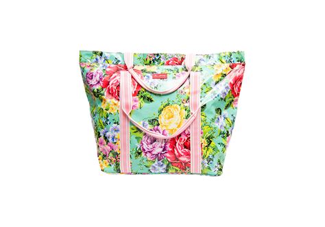 Gabriela Floral Aqua Big Beach Bag - Lou Harvey