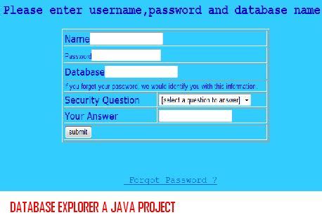 Java Database Simple Project 的图像结果