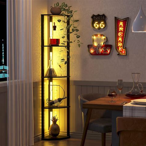 Buy Tribesigns Corner Floor Lamp with 6 Lights, Corner Display ...