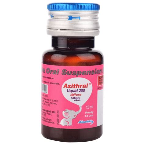 Azithral Liquid 200 - Bottle of 15 ml Suspension : Amazon.in: Health ...
