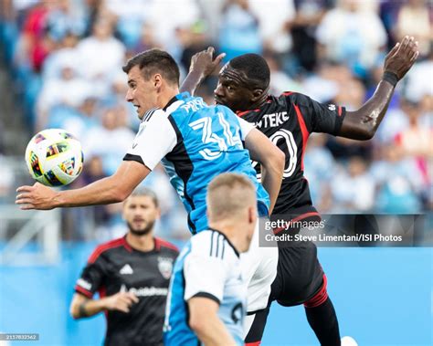 Andrew Privett of Charlotte FC and Christian Benteke of D.C.United ...