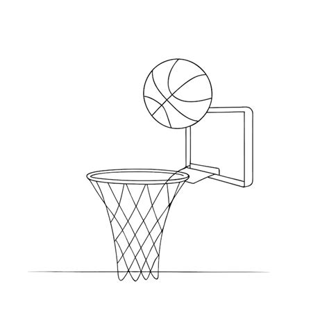Basketball Hoop Line Drawing 的图像结果