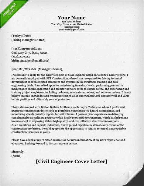 Image result for Cover Letter Example Engineering