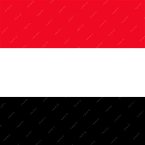 Premium Vector | Yemen flag official colors vector illustration