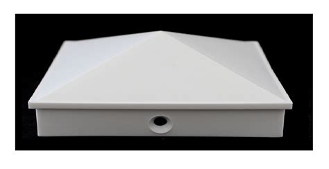 White Plastic Pyramid 8" x 8" Nominal (7-1/2" x 7-1/2") Fence Post Cap ...