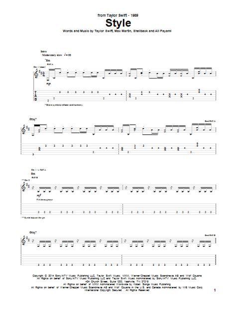 Style by Taylor Swift - Guitar Tab - Guitar Instructor