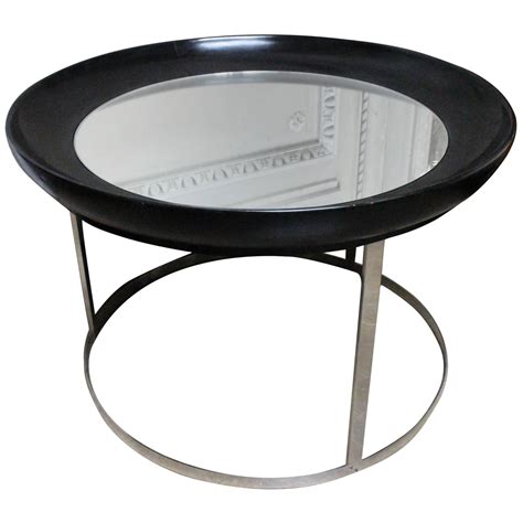 Round Leather Cocktail Ottoman at 1stDibs | round leather ottoman ...