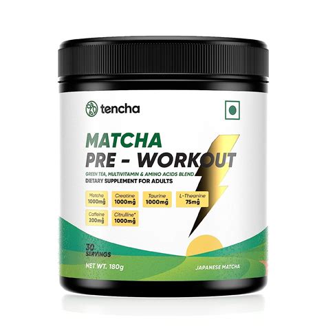 Tencha Matcha Pre Workout (30 Servings, 180g) | Dietary Supplements for ...