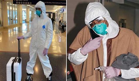 Coronavirus scare: Model Naomi Campbell wears hazmat suit, mask for ...