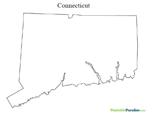 Printable State Map of Connecticut