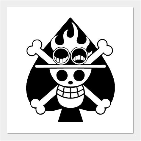 One Piece Ace Wall And Art Print | One Piece | Ace tattoo, Ace logo, One piece tattoos
