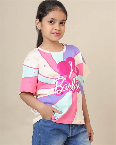 Barbie Printed Oversized Tshirt For Girls – Kidsville