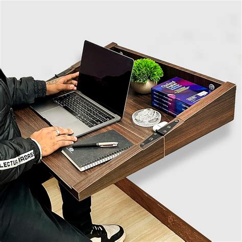 HIND INTERIORS Wall Mounted Folding Study Table (Not Engineered Wood ...