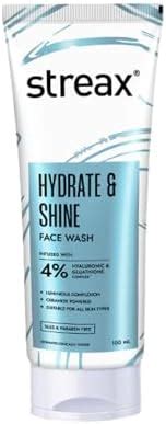 Streax Hydrate & Shine Skin Hydrating Face Wash Cleanser, 100 ml | 4% ...