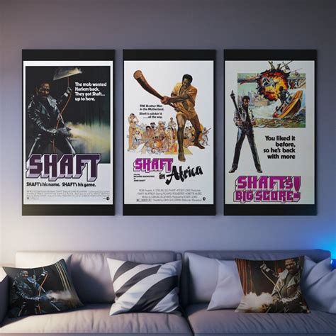 Shaft Trilogy Deluxe 11 X 17 Poster Art Prints W/ Richard Roundtree - Etsy