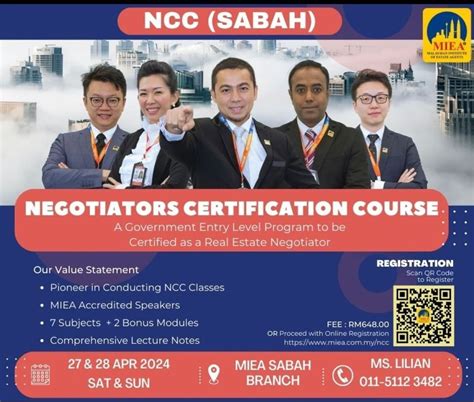 Negotiators Certification Course (NCC) Conducted by MIEA Sabah, MIEA ...