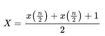 Image result for Sample Median Formula