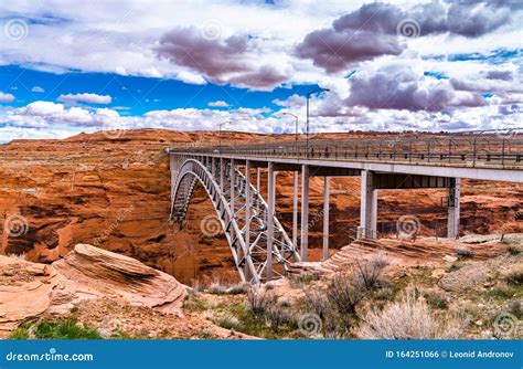 Glen Canyon Dam Bridge Above the Colorado River in Arizona, the USA ...