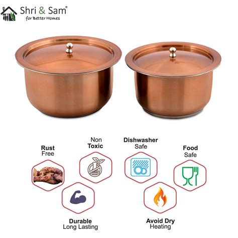 2 PCS Copper Tope Set | Premium Copper Colored Stainless Steel Tope