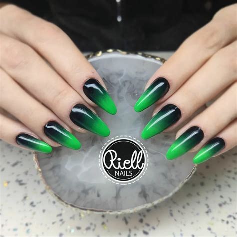 27+ Eye Catching Ideas For Black and Green Nails - Nail Designs Daily