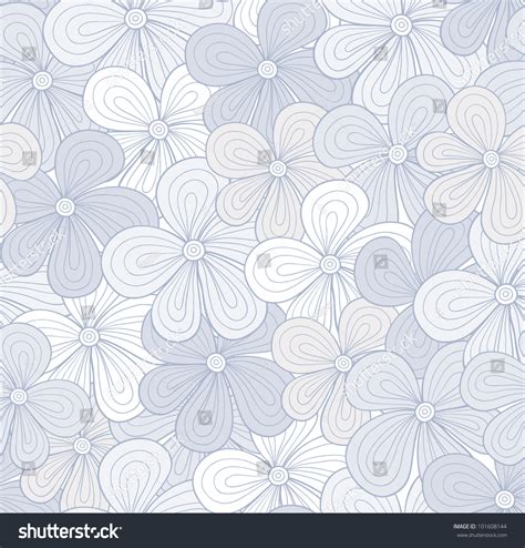 Seamless Light Blue Floral Pattern Stock Vector (Royalty Free) 101608144