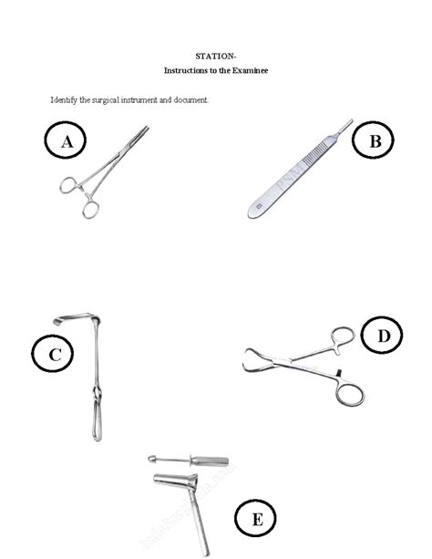 Notes - osce - B. Sc nursing - STATION- Instructions to the Examinee ...