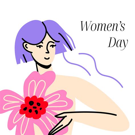 internacional De las mujeres día tarjeta postal moderno diseño. hembra ...