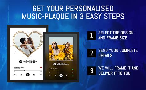 Ritwika's Personalised Premium Picture Music Frame in Colored Backdrop ...