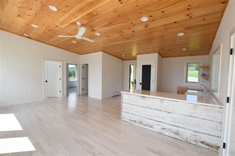 Whitewash flooring - knotty pine ceilings in Ranch 40, designed and ...