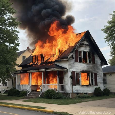 House on Fire Scene | Stable Diffusion Online
