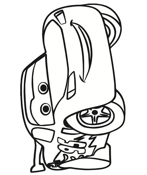 Lightning Mcqueen Face Coloring Page