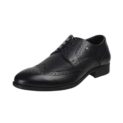Buy Mochi Men Black Brogue Leather Shoes UK/5 EU/39 (19-62) at Amazon.in