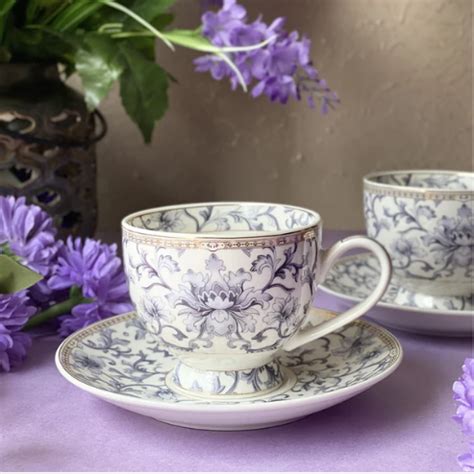 Royal Blue Cup & Saucer - Set of 6 – Porcelain & More
