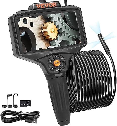 VEVOR Triple Lens Inspection Camera with Light, 5" IPS Screen ...