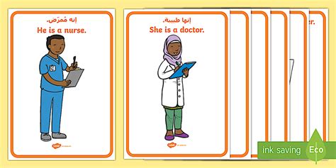 Occupations Display Posters Arabic/English