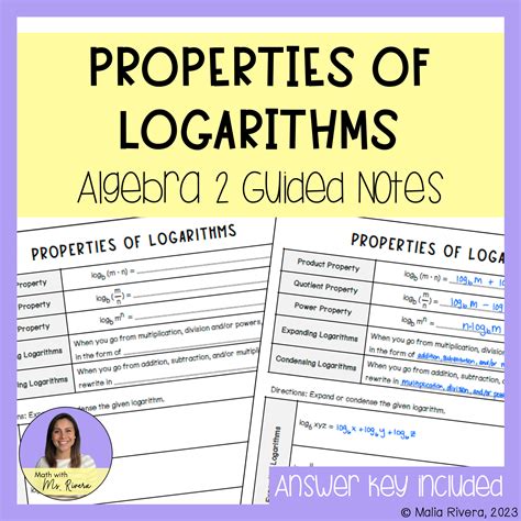 Properties of Logarithms 的图像结果