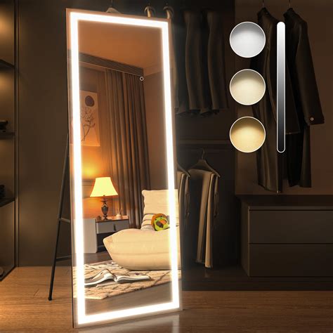 Amazon.com: pertetey 65X24 Inch LED Full Length Mirror with Lights ...