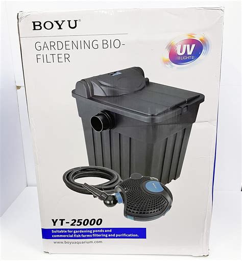 ANMSALES BOYU YT-25000 Biological Box Filtration System with 18w UV ...