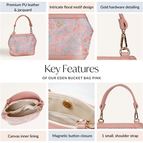 Eden Bucket Bag Pink Online - Premium Shoulder bag | Nestasia