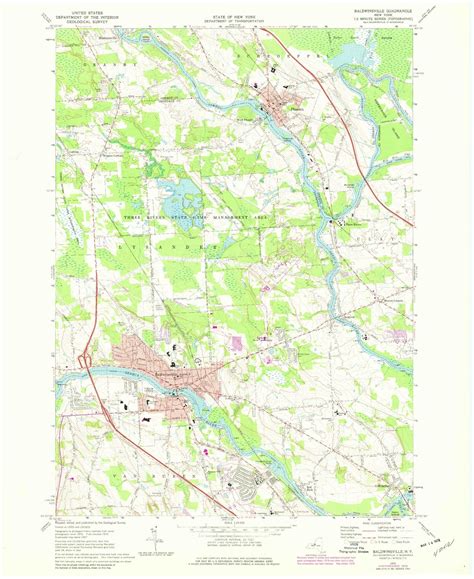 Classic USGS Baldwinsville New York 7.5'x7.5' Topo Map – MyTopo Map Store
