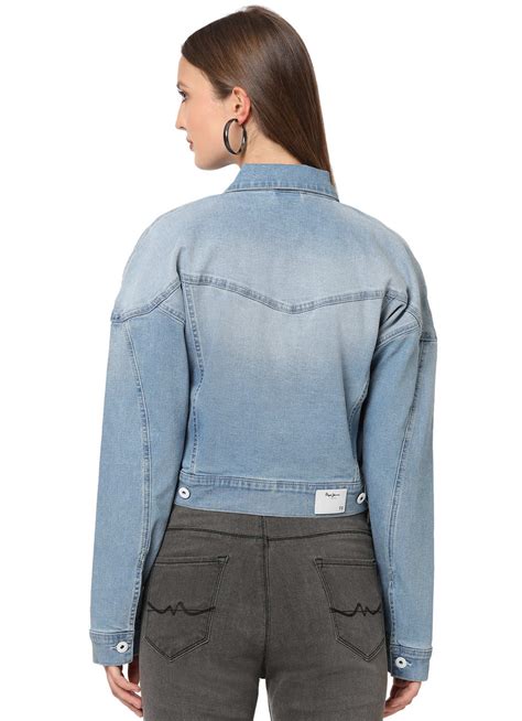 Maryam Crop Trucker Jacket Loose Fit Crop Length | Pepe Jeans India