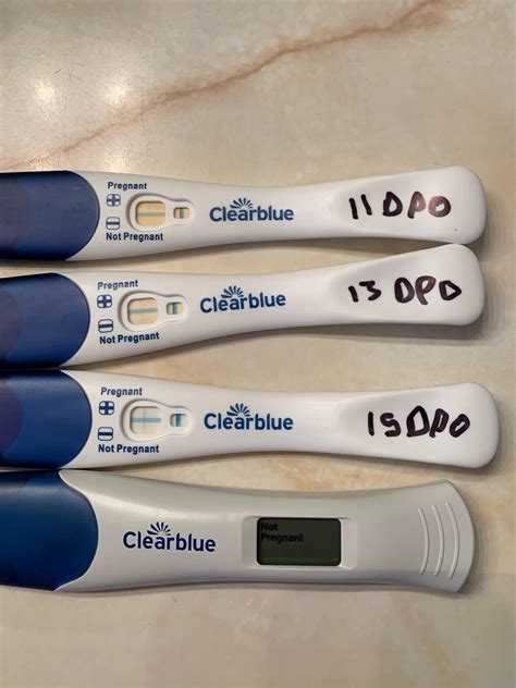 Clearblue progression from 11dpo to 15 dpo increasing. At 17dpo with a ...