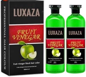 LUXAZA Fruit Vinegar Gel Hair Color Natural Hair Color Dye (500ml x 2 ...