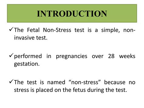Non stress test | PPTX