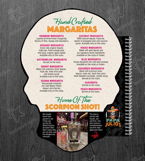 Menu at Papa Julio's Mexican Grill and Bar, Seneca