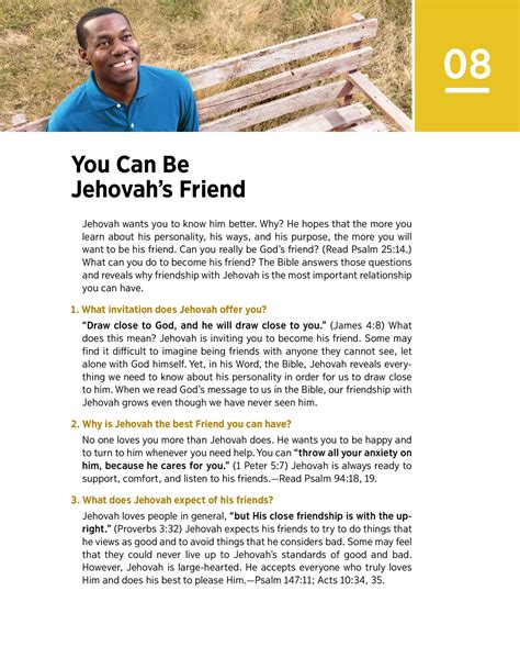 You Can Be Jehovah’s Friend — Watchtower ONLINE LIBRARY